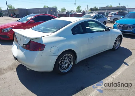 2003 Infiniti G35 Base W/Leather z USA, uszkodzony, nr VIN JNKCV54E53M212728